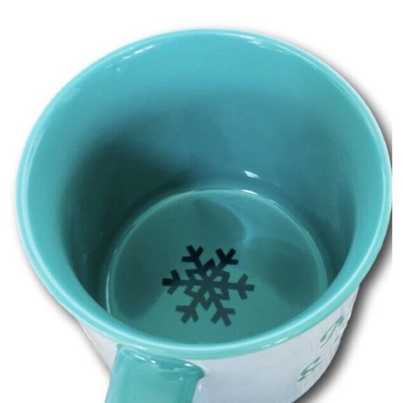 Peanuts Snoopy Christmas Present Mug Merry & Bright Snowflake 21oz Stoneware - Picture 3 of 5